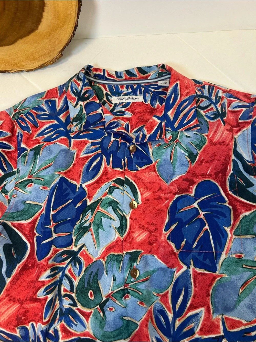 Tommy Bahama Crystal Cove Island Zone Button-Down Silk Blend Top‎ Men’s Large